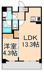 オルサス梅島 1LDKの間取図画像