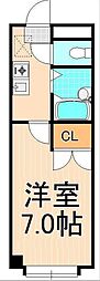 ベルウッド綾瀬 1Kの間取図画像
