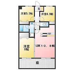 プランドール 3LDKの間取図画像