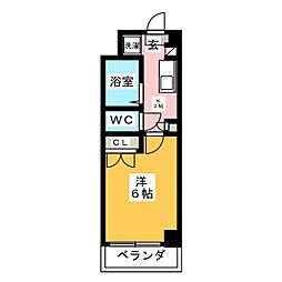 ベルコート美しが丘 1Kの間取図画像