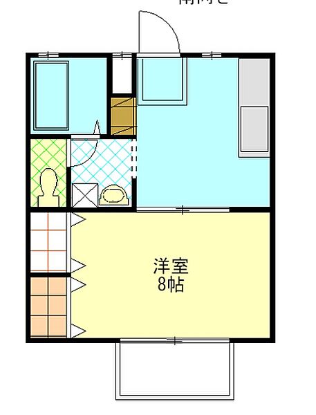 トゥインクル・スター 205｜岡山県岡山市中区清水2丁目(賃貸アパート1DK・2階・29.60㎡)の写真 その2