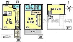 カルマーレ立花A 1SLDKの間取図画像