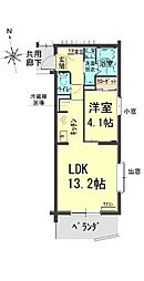 ヴィオレータ 1LDKの間取図画像