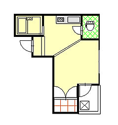 憲昭マンション ワンルームの間取図画像
