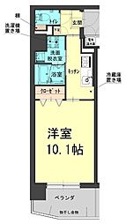 ルネス武富2号館 1Kの間取図画像