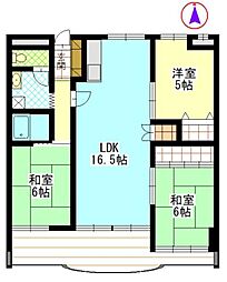 シャトレアン 3LDKの間取図画像