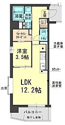 アミスタ 1LDKの間取図画像