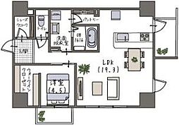 Via 蔵用 1LDKの間取図画像