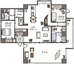 Via 蔵用 3LDKの間取図画像