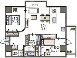 Via 蔵用 2LDKの間取図画像