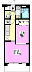 サン・サイド山部2 2Kの間取図画像