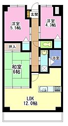 fiore 3LDKの間取図画像