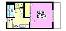 ユースフル新保 1Kの間取図画像