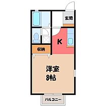 メゾンリブレ  ｜ 栃木県宇都宮市簗瀬3丁目（賃貸アパート1K・1階・26.71㎡） その2