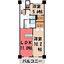 カーサ ソレアード  ｜ 栃木県宇都宮市西川田本町4丁目（賃貸マンション2LDK・7階・63.36㎡） その2