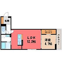 TORISIAS 大通り  ｜ 栃木県宇都宮市大通り3丁目（賃貸アパート1LDK・1階・41.15㎡） その2