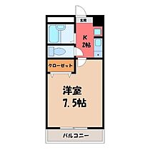 ローズタウン弐番館  ｜ 栃木県宇都宮市鶴田町（賃貸アパート1K・2階・23.18㎡） その2