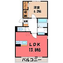 ジェンティール  ｜ 栃木県宇都宮市西川田町（賃貸アパート1LDK・3階・49.21㎡） その2