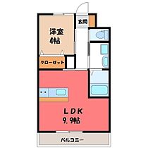 ヴェル・エール  ｜ 栃木県宇都宮市白沢町（賃貸アパート1LDK・2階・36.00㎡） その2