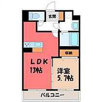 八幡山公園ザ・レジデンス A  ｜ 栃木県宇都宮市八幡台（賃貸マンション1LDK・1階・46.94㎡） その2