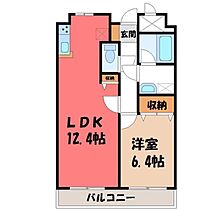 ピーノ ドゥーエ  ｜ 栃木県宇都宮市松原2丁目（賃貸マンション1LDK・3階・44.30㎡） その2