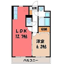 モアクルーズ  ｜ 栃木県宇都宮市野沢町（賃貸マンション1LDK・3階・46.07㎡） その2