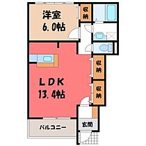 リバーサイドヴィラ  ｜ 栃木県鹿沼市西鹿沼町（賃貸アパート1LDK・1階・48.79㎡） その2