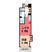 松ヶ峰テラス  ｜ 栃木県宇都宮市西2丁目（賃貸マンション1LDK・5階・36.51㎡） その2