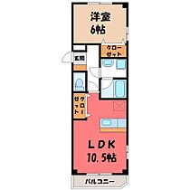 クライムドア II  ｜ 栃木県宇都宮市川田町（賃貸マンション1LDK・3階・44.22㎡） その2