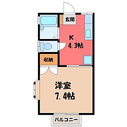 🉐敷金礼金0円！🉐東北本線 宇都宮駅 バス17分 富士見が丘入口...
