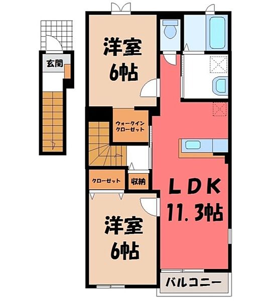 apartment 栃木県真岡市上高間木1丁目
物件地図