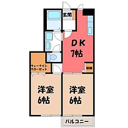 間取図画像 2DK