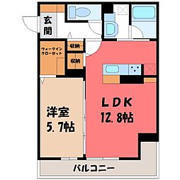 D-Radiante 3階1LDKの間取り