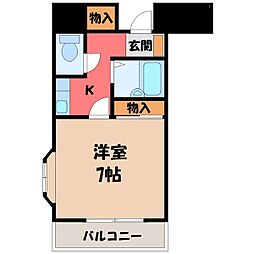 東今泉マンション 1Kの間取図画像