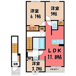 真岡鐵道 真岡駅 徒歩19分 2階/-
