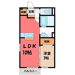 サンパレスF 1SKの間取図画像