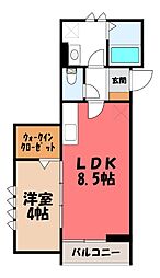 Marriott 1LDKの間取図画像