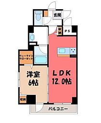 ソレイユガーデン 1LDKの間取図画像