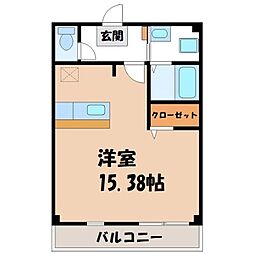 ジュエルコート ワンルームの間取図画像