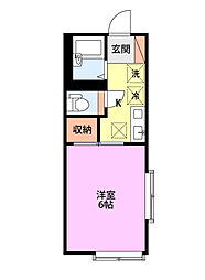 SAJA青山 1Kの間取図画像