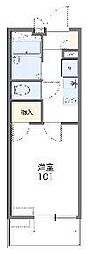 レオパレスサニーコート 3階1Kの間取り