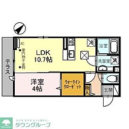 Ｅｃｌａｔ西大宮 3階1LDKの間取り