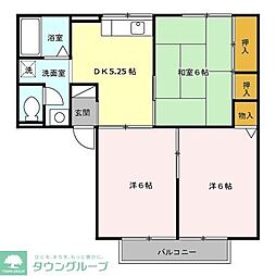 ベルタウン　Ｃ 2階3DKの間取り