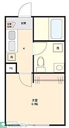 ＤＥＬＩＧＨＴ赤見台 2階1Kの間取り