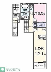 ブリッサ　パラシオ 205 2階1LDKの間取り