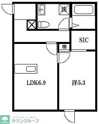 ＣＯＭＯＤＯ上尾本町 204 2階1LDKの間取り