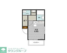 OZ三橋 ワンルームの間取図画像