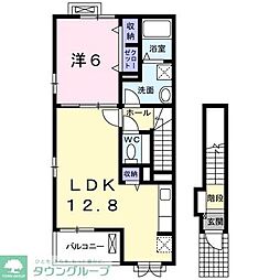 ディアコート 1LDKの間取図画像