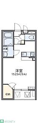 レオネクストミモザ 1Kの間取図画像