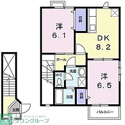ブラオヴィーゼ 2DKの間取図画像